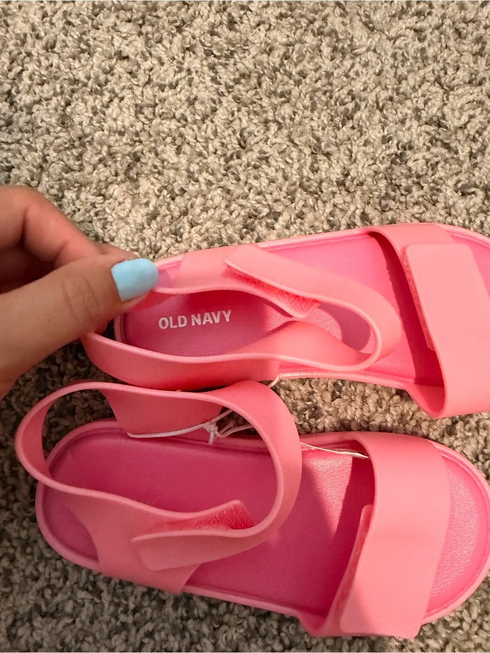 Old Navy Bright Pink Slingback Slide Sandals